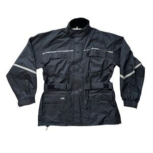 Tour Master Riding Apparel Motorcycle Jacket‎ Black Reflective Men's Size Large